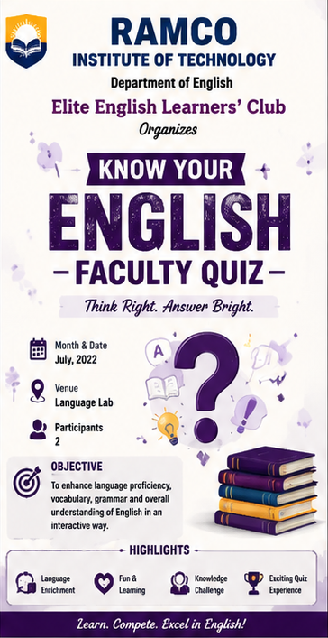 Know Your English – Faculty Quiz
